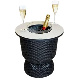 cootab cooler table "3-in-1 Loungetisch mit Acryl-Kühler Paris 43 cm", 1 Stk. tlg. Wetterfest, Pflegeleicht, Hitzebeständig,