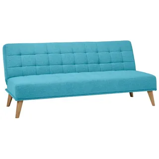 SHIITO Louis XIV - Schlafsofa mit klick-Clac-Öffnung | Wo Eleganz und Komfort treffen | Capitoné-Design in Türkis | 189,5 x 88 x 89 cm