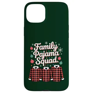 Hülle für iPhone 15 Plus Familien-Pyjama Squad Weihnachten passend