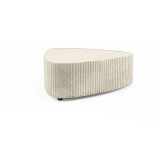 Masseno Couchtisch Lineo 89 cm Wohnzimmertisch gepolstert Beige , Textil , Dreieckig , 89x42x96 cm , Wohnzimmer, Wohnzimmertische, Couchtische
