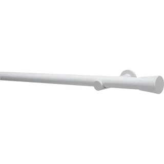 GARDINIA Gardinenstangen-Set Korfu Ø 28 mm 1-Lauf 240 cm Weiß