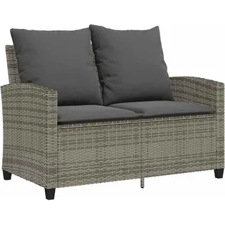 vidaXL Gartensofa 2-Sitzer Loungeset grau
