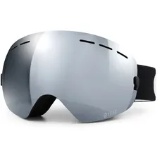 YEAZ Snowboardbrille »Ski- Snowboardbrille ohne Rahmen silber verspiegelt XTRM-SUMMIT«, silberfarben