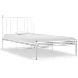 vidaXL Bett Weiß Metall 100x200 cm