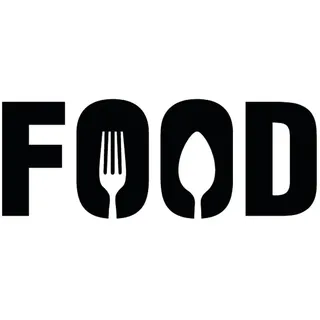 queence Wanddekoobjekt »FOOD« Stahlschild, Blechschild, Spruch, Witzig, Wanddeko, retro, 20x30cm, schwarz