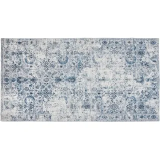 tectake Teppich Vintage Design Amara,rutschfeste Unterseite,blau , Blau , Kunststoff , Quadratisch , 240x340 cm , Teppiche und Böden, Teppiche, Fleckerlteppiche
