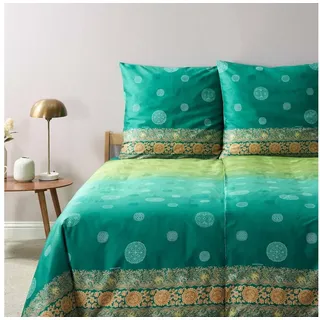 BASSETTI Bettwäsche Pallavicino 135 x 200 cm Satin Grün Mint