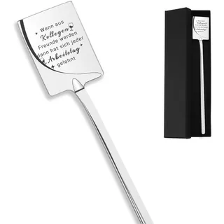 Dankeschön Geschenk,1Stück Dessertlöffel, mit Gravur,Personalisierte Geschenke für Kollegen Kollegin Chefinnen zum Geburtstag, Weihnachten, Abschied, 19 CM