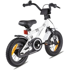 Bild von PROMETHEUS BICYCLES® Kinderfahrrad 12 in Weiß & Schwarz ab 3 Jahre mit Stützräder