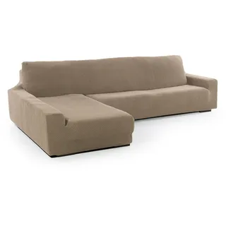 Sofaskins SOFASKINS® super elastischer Chaise Longue überzug, Sofabezug Linke Lange Armlehne, Sofa überzug atmungsaktiv, bequem und langlebig, Kompatible Abmessungen des Sofas (210-340 cm), Farbe leinen