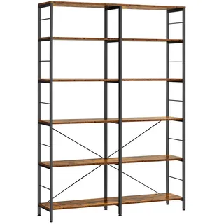 Boxxx Regal , Braun, Schwarz , Holzwerkstoff , Vintage , 12 Fächer , 120x172.5x30 cm , Typenauswahl, stehend, in verschiedenen Größen erhältlich , Holzmöbel, Wohnwände Holz, Wohnwand Serien Holz