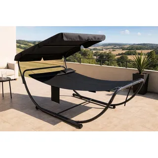 Gardissimo Doppelliege Sonnenliege 200 x 130 x 150 cm Grau
