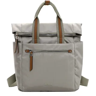 Rucksack EMILY & NOAH "Rucksack E&N Esther", Damen, Gr. B/H/T: 25cm x 34cm x 13cm, grün (khaki 910), Polyester, Rucksäcke Rucksack