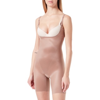 Spanx Damen Open-Bust Mid-Thighs Bodysuit Shapewear Ganzkörper-Body, Café Au Lait, S