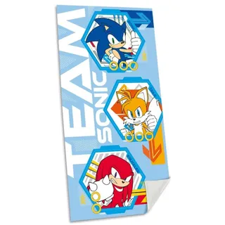 Kids Licensing Sonic The Hedgehog Badetuch 70 x 140 cm blau