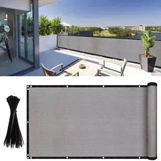 Sonnenschutzrollo 0,9x5m HDPE UV-beständig mit Messingringen und 50 Kabelbindern