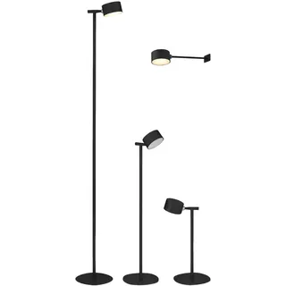 Northpoint LED Akku Stehlampe 3-in-1 Leselampe Dimmbar Flexibel als Steh- Tisch- & Wandleuchte Warmweißes Licht (3000K) Innen & Außen Höhenverstellbar bis 120 cm (schwarz)