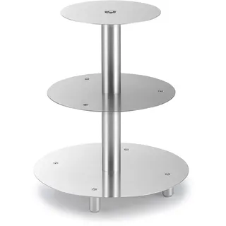 thermohauser Etagen-Tortenständer aus AL, rund, 3-stöckig, Silber (Alu)