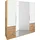 Drehtürenschrank Level by fresh to go 200 x 216 x 58 cm Braun/Weiß