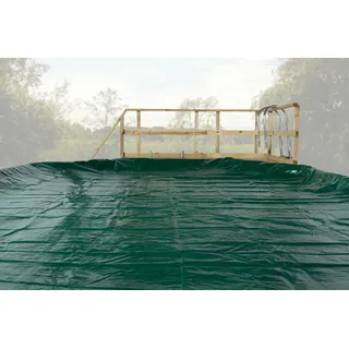 Weka Pool-Abdeckplane MALI 4 grün, schwarz 3,76 x 7,14 m