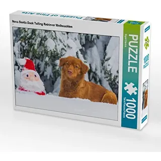 Calvendo Puzzle Nova Scotia Duck Tolling Retriever Weihnachten 1000 Teile Puzzle quer | Lege-Größe cm Foto-Puzzle für glückliche Stunden
