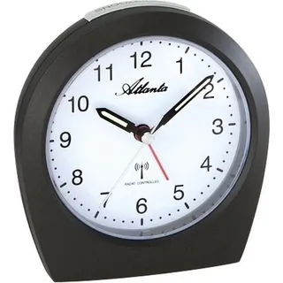 Atlanta 1824/4 Wecker Funkwecker Funk anthrazit Licht Snooze leise ohne Ticken - Grau