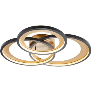 Led-Deckenleuchte , Schwarz, Weiß , Metall, Kunststoff , 10.5x63.5x71.5 cm , 4-fach schaltbar , Lampen & Leuchten, Leuchtenserien