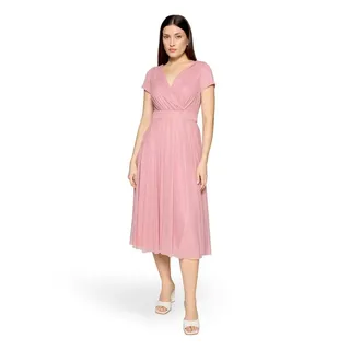 Vera Mont Cocktailkleid Glitzer-Look Silber/Rosé 46