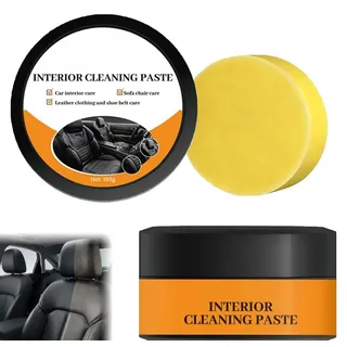 Auto Innenraum Reinigungscreme, 160g Interior Cleaning Paste Auto, Multifunktionale Pflegepaste für Sitze, Autopflegepaste, Autos Innenraum Zubehör, Reinigt & pflegt Lederoberflächen