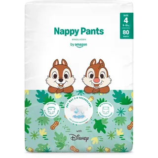 by Amazon Disney-Windelhosen, Größe 4 (9–15 kg), 80 Stück, weiß (früher von der Marke Mama Bear, dasselbe Produkt)