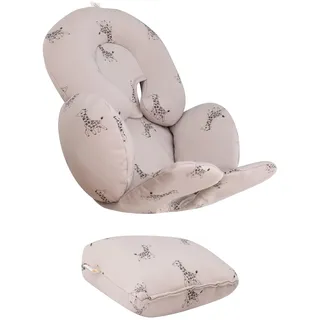 JYOKO Kids Sitzverkleinerer Antiallergikum Universal Baby 100% Baumwolle (Giraffe, Enthält Kopf-, eine Körper- und eine Rückenstütze, 3 Stück)