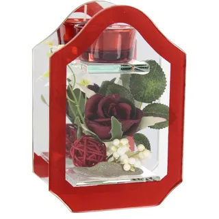 Flair Flower Kerzenhalter Flair Flower Glas Rot