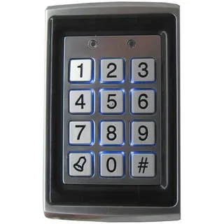 Jandei - Standalone-Tastaturzugriffskontrolle über 125-kHz-RFID-Zubehör oder PIN, numerische Hintergrundbeleuchtung. IP67 für den Außenbereich gültig