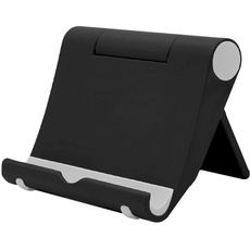 Leuchtbox Multi-Winkel Handyständer Smartphone Ständer Handyhalter für Tablets Phablets E-Reader iPhone iPad bis 10 Zoll Verstellbar (schwarz)