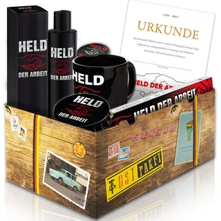 Geschenkset Held der Arbeit / Kultprodukte DDR / Geburtstagsgeschenk Opa