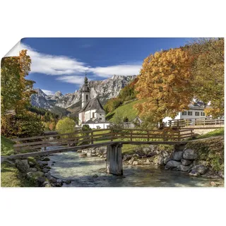 Artland Wandbild »Herbst im Berchtesgadener Land«, Berge & Alpenbilder, (1 St.), als Alubild, Leinwandbild, Wandaufkleber oder Poster in versch. Größen Artland gelb