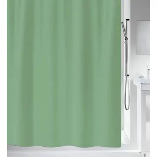 Spirella colección, Cortina de ducha Textil 240 x 200, 100%, Verde Schimmel Duschvorhang-Anti-Bakteriell, waschbar, wasserdicht-Polyester, „Primo “ 240x200cm Grün, Green