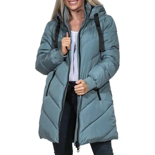 Jdy Damen Jdyskylar Padded Hood Jacket Otw Noos Steppmantel, Stormy Weather/Detail:BLACK, XL