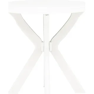 vidaXL Bistrotisch Weiß Ø70 cm Kunststoff - Weiß