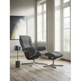 Stressless® »Mayfair«, (Set, Relaxsessel mit Hocker), mit Hocker, mit Cross Base, Größe S, M & L, Holzakzent Wenge