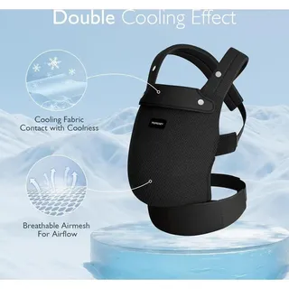 Momcozy Babytrage mit Air-Mesh,Schwarz 1 St schwarz