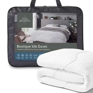 The Fine Bedding Company Boutique-Seiden-Bettdecke, Luxus-Bettwäsche, maschinenwaschbar (10,5 Tog, Einzelbett)