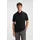 ORANGE Herren Gr 4XL 001 schwarz Piqué Obermaterial 95 Baumwolle 5 Elasthan unifarben slim fit hüftbedeckend V-Ausschnitt eingesetzt Bündchen Shirts mit Logo-Badge