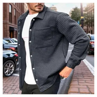Herren Langmantel aus Leder für den Winter, Übergangsjacke, sportliche Outdoorjacke, leichte Baumwoll-Softshelljacke, Steppjacke, Funktionsjacke, Parka, Sportjacke, Freizeitjacke