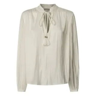 Pepe Jeans für Damen. PL305010 Bluse Caeli Weiß (M), Lässig, Polyester, Langarm