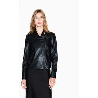 A|X Armani Exchange für Damen. XW001433AF16618UC001 Öko-Lederjacke schwarz (XL), Lässig, Polyester