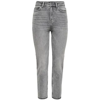 ONLY Damen Jeanshose Onlemily Hw STR ANK DNM Nas027 Noos, Medium Grey Denim, 25W / 32L