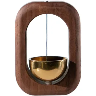 SANOSY Magnetische Shopkeepers Klingel aus Holz für Kühlschrank, Zimmer, Veranda, Garten, Hinterhof, Restaurant, Türklingel, wenn die Tür geöffnet Wird, Einweihungsgeschenk (Walnuss)