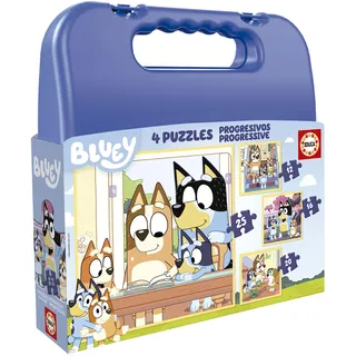 Educa Bluey Progressiver Koffer, 12-16-puzzle 20-25 Stücke Blau Kinder Blau One Size