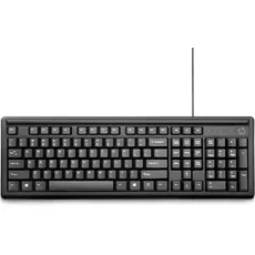 HP 100 Tastatur (FR, Kabelgebunden), Tastatur, Schwarz
